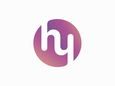Hello You Logo circle hello you hy hy logo logo mark purple round