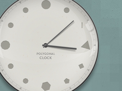 Polygonal Clock Concept clock concept polygon polygonal time watch