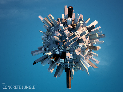 Concrete Jungle 3d ball c4d city citykit digital new york