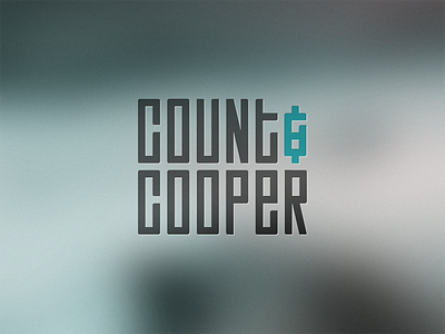 Count & Cooper background blurred blurry cmyk cyan logo logofolio typo typography