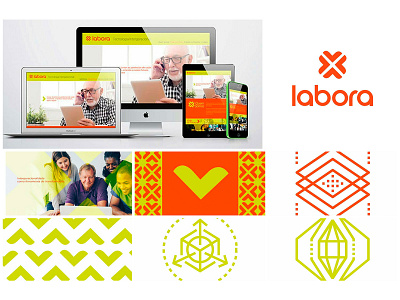 Design - Direção de Arte - LABORA app branding design graphic design logo minimal typography vector web website