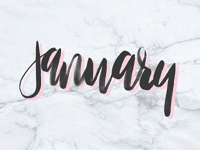 January hand lettering