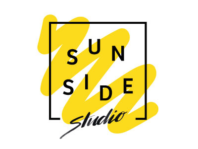 Sunside Studio branding graphic desgin hand lettering identity design logo yellow