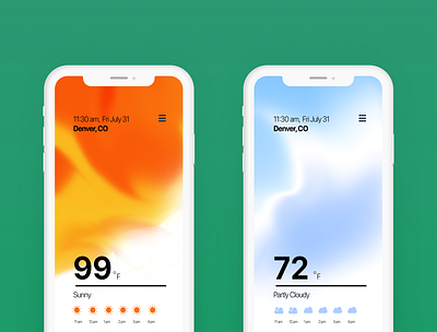 Weather App design ui ux