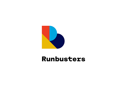 Runbusters Logo branding colours geometry id identity runbusters suprematism type