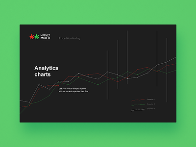 Analytics Charts desktop e commerce grid landing minimal minimalism promo saas site ui ux web