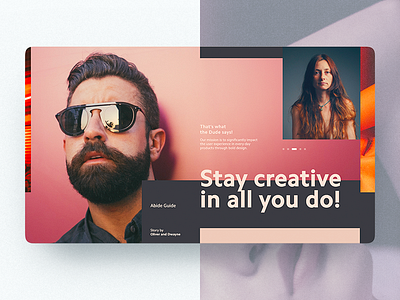 Stay Creative abide guide colorful grid layout minimal photo postmondrianizm stay creative typography ui