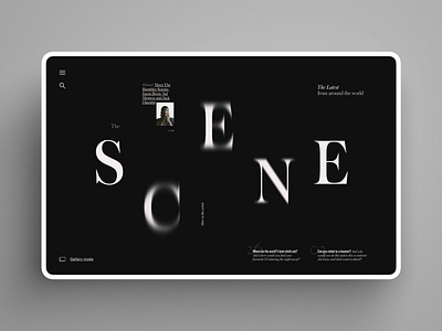 Scene Section app bold clean dark ui design function geometry grid luxury design minimalism stillframe ui web