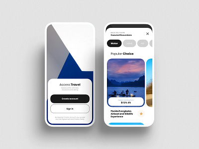 Travel app app cards clean function geometry interface minimalism mobile os travel travel app ui ux white