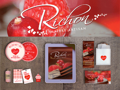 Richon'pastries branding design food gif identity logo