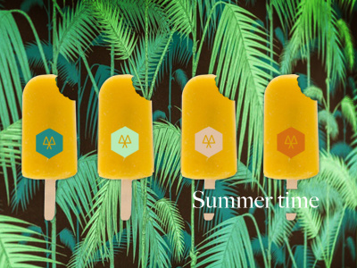Dribble branding ice cream summer time visual food