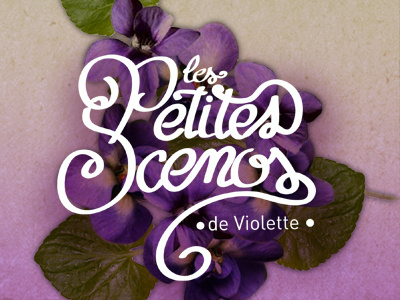 les Petites scenos de violette branding decoration flower identity logotype wedding