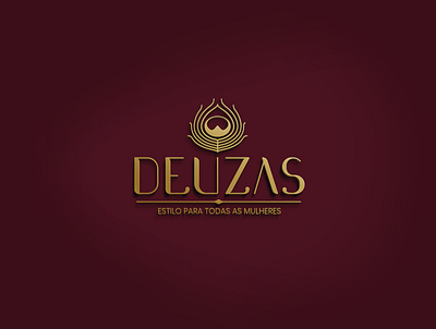 Visual Identity of the Deuzas Women's Fashion Store branding design deusas feminine lettering logo logodesign moda modern logo pavão store tipografia