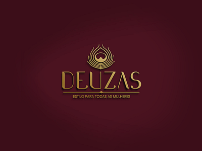 Visual Identity of the Deuzas Women's Fashion Store branding design deusas feminine lettering logo logodesign moda modern logo pavão store tipografia