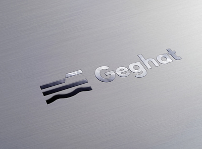 Logo of GEGHAT biology branding design geography geology hidrology logo logodesign mark metal trigrama