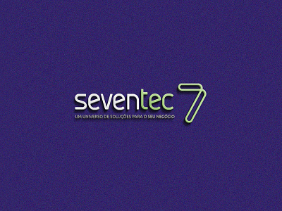 Logo Seventec - A universe of solutions for your business branding conexões código binario design gestão fiscal informatica internete lettering logo logodesign tecnology tipografia typography vector web