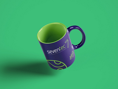 Seventec Mug branding café caneca design internet lettering logo logodesign tecnology tipografia vector web