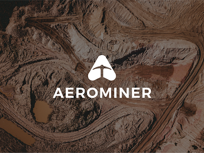 Aerominer branding design flat design flat logo flatdesign icon logo mining simple simple logo simplistic