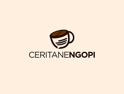 Ceritane Ngopi branding brown chat chatting coffee coffeehop coffeelogo coffeeshoplogo design flat design flat logo flat logo design flatdesign kopi logo logo design logokopi talk talking