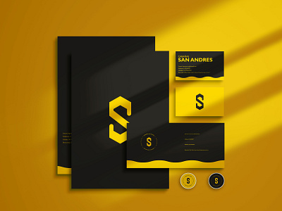 Cabins San Andres app art brand branding cabins design designer flat graphic design icon logo logotype minimal symbol typography ui ux vector yellow