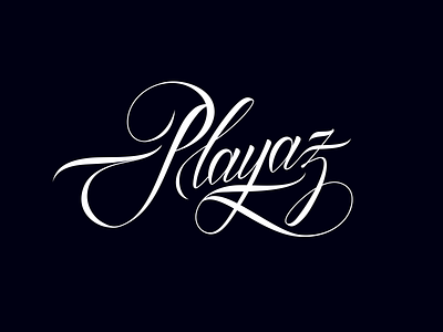 Playaz logotype branding calligraphy cursive custom lettering custom type design lettering logo logodesign logos logotype typo typogaphy