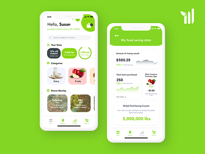 Wastely | Reducing Food Waste adobe xd branding mobile app design modern design shopping app ui design ui designer user interface ux