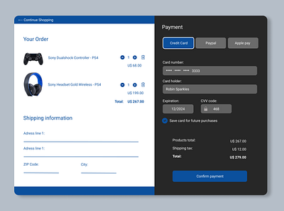 DailyUi#002 - Checkout cart app design app designer beginner checkout form checkout page checkout screen credit card checkout daily ui challenge dailyui design figma payment form purchase ui beginner ui designer ux ui ux ui design