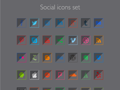 Social Icons set v2 icons illustration social social icons web
