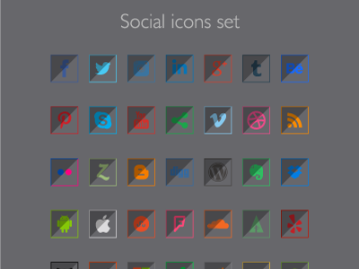 Social Icons set v2