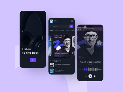 Podcast app UI app chris do design do figma ui uiux ux