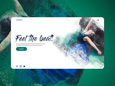 Mirage; A Dance Class UI Landing