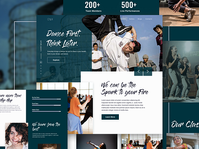 UNX; A Dance Website UI Concept cultural dance design green hip hop kathmandu landing moves nepal nepali nepali design spark talent ui uiux ux website