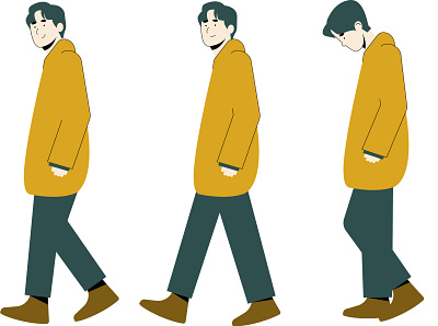 man walking illustration characterdesign design digitalart digitalpainting illustration illustrator indonesia modern art vector vibrant color