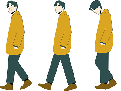 man walking illustration