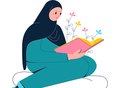 Simple Character of Muslim Girl cartoon characterdesign design digitalart digitalpainting illustration illustrator indonesia people illustration vector