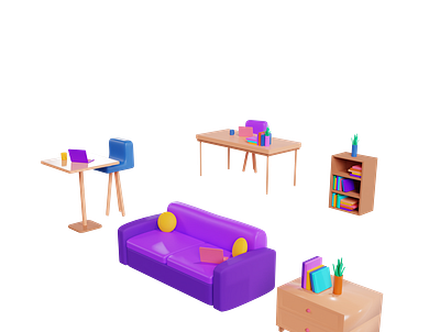 3d Model Furniture 3d 3dmodel animation blender characterdesign design digitalart digitalpainting furniture graphic design illustration indonesia logo motion graphics people illustration ui vector