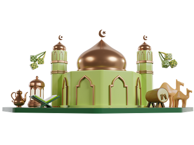Islamic Theme 3d Illustration