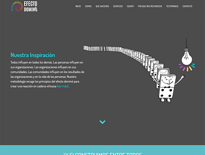 Sitio Web Efecto Domino design onepage responsive ui website wordpress theme