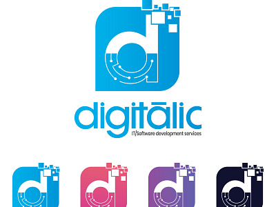 D Letter Digilatic Logo Design 