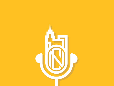 NC Microphone Minimal Monogram Luxury logo Design