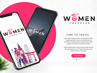 Women Traveler Logo Design