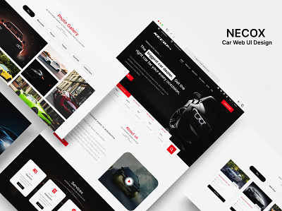 Necox Car Web UI Design automotive brandidentity branding car creative design graphic design ui ui ux user interface ux web ui web ui design web ux website website design