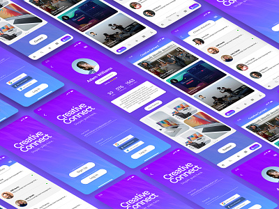 Creative Connect - Freelance Service App app flat icon minimal photograhy typography ui ux web