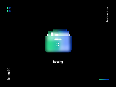 Hosting (Services icon) branding digital hosting icon illustration logo tech technology vector webhosting