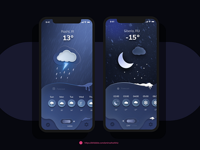 Weather High Fidelity UI