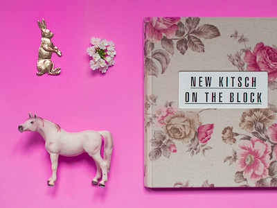 NEW KITSCH ON THE BLOCK berlin book deisgn editorial flowers gold horse kitsch kreuzberg pink rabbit