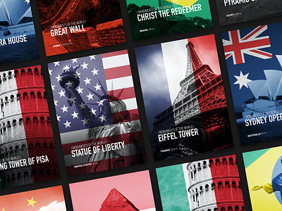 Monuments of the World behance design design inspiration graphic design monuments poster posterdesign posters