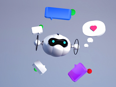 Small Robot 🤖 — 3D Experiment 3d 3d character 3d experiment 3d scene illustration render robot visual design