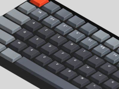 Keychron K3 ISO FR - 3D modeling 3d cinema4d design hardware illustration keyboard keycaps render spline