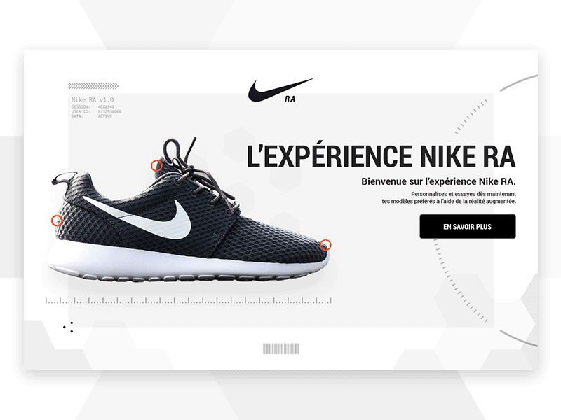 Nike RA - Customer Experience ux ui nike prototyping prototype product navigation interface inspiration design experience